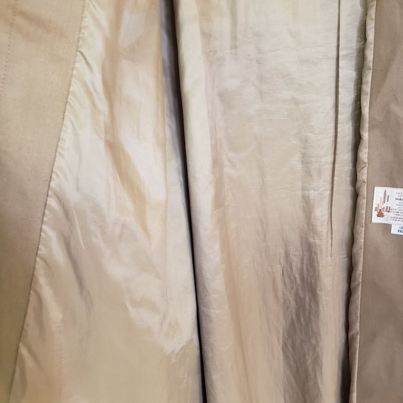 Vintage Misty Harbor Trench Wrap coat size 12US single breast Khaki mid calf - Picture 8 of 16